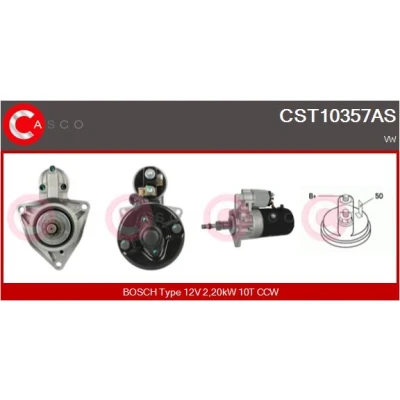 Bild av CASCO CST10357AS Startmotor 12V 2,20kW 10 CPS0060 76mm VOLKSWAGEN: Transporter 4, 4 Bus,