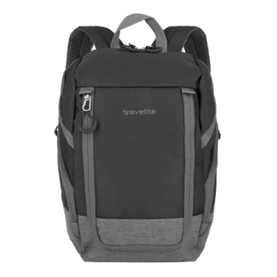 Bild av Travelite Unisex Adult Basics Ryggsäck Bagage Handbagage (Förpackning om 1), 14 Liter, Svart/Grå