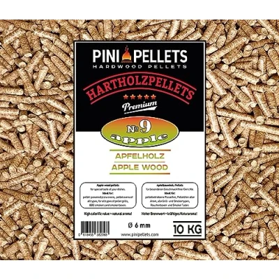 Bild av PINI Grillpellets 9 äpple 10 kg BBQ träpellets för grillning rökning