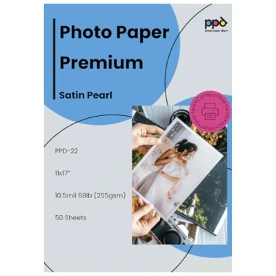 Bild av PPD 22 50 Inkjet 280 g/m2 premium fotopapper sidenmatt Pearl DIN A3 x ark