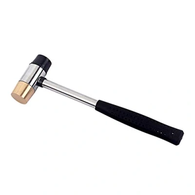 Bild av Alnicov Fret Hammer gitarr luthier hammare 26 mm diameter huvud svart plast och mässingshuvud för stränginstrument
