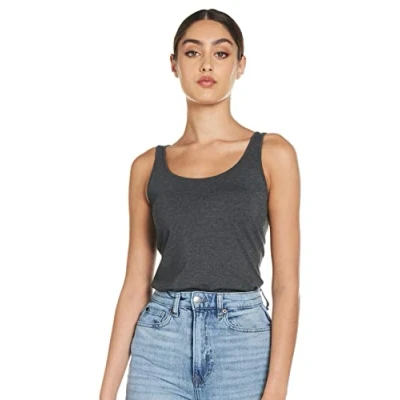 Bild av VERO MODA dam Topp Vmmaxi My Soft Long Tank Top Noos, Grå (mörkgrå melange), S