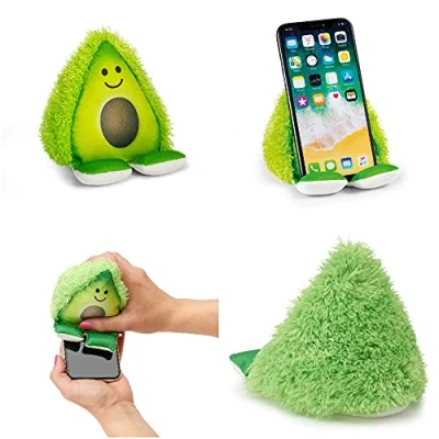 Bild av Plusheez Cell Phone Holder 2 in 1 Stand with Microfiber Drying Screen Cleaner Universal for Kids Adults eReader/Kindle/Smartphone/Small Tablet Compatible