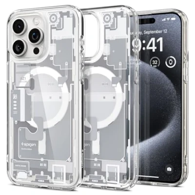 Bild av Spigen Ultra Hybrid MagFit Skal kompatibel med iPhone 15 Pro Max Case Fodral Zero One Vit