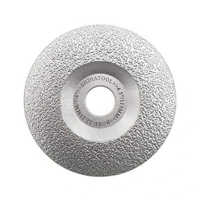 Bild av DIATOOL vakuum bruten diamant slipning kopp hjul 4 1/2 Inches SILVER
