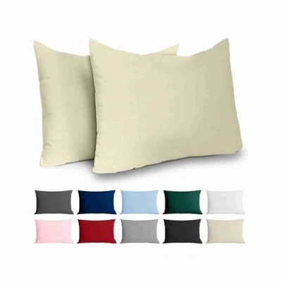 Bild av Dreamzie Kuddfodral 40x60 Renforcé Bomull (Set om 2) Beige Tätt vävd med 57 trådar/cm² Kudde 40 x 60 cm Oeko Tex certifierad