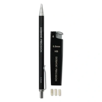 Bild av Derwent Precision Mekanisk Stiftpenna, HB 0,5 mm, Set, 2302428