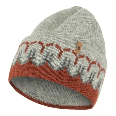 Bild av Fjällräven Grå Cuff Beanie Övik Path Knit Autumn Leaf/Grey @ Hatstore