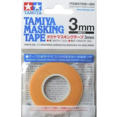 Bild av TAMIYA TAM87208 87208 maskeringstejp 3 mm/18 m, modelltillverkning, tillbehör, gul