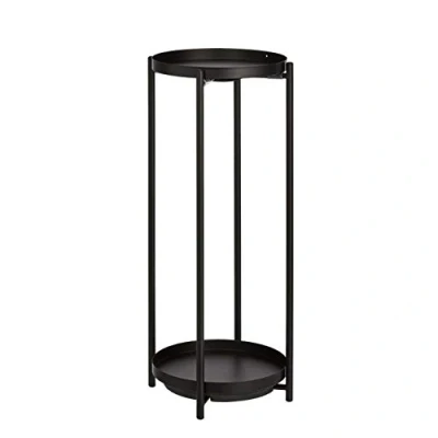Bild av Amazon basics runt växtstativ av belagd metall för inomhus och utomhusbruk, svart