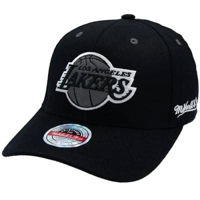 Bild av Mitchell &amp; Ness Curved Classic Red Snapback Eazy B&amp;W, Los Angeles Lakers, svart klassisk röd, one size