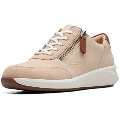 Bild av Clarks Un Rio Zip sneakers för kvinnor, Ljus sand nub, 38 EU