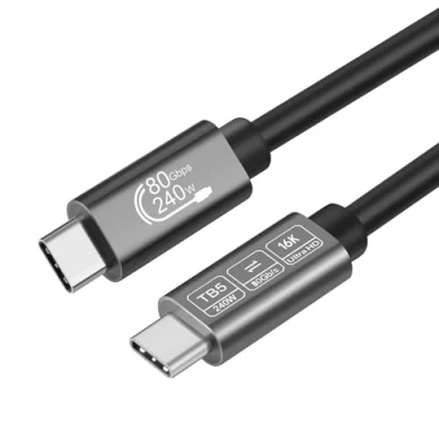 Bild av [80 Gbit/s datasynkronisering] Kompatibel med Thunderbolt 5 kabel, höghastighets USB C stöder 240 W laddning och 16K/8K skärm för 4/USB4 skärm,
