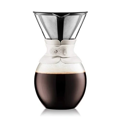 Bild av Bodum hälla över kaffebryggare med permanent filter, benvit, 1,5 l/1,54 dl