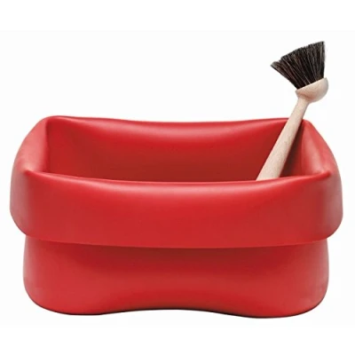 Bild av Normann Copenhagen Washing Up Bowl &amp; Brush Diska Red H28 x L28 D14 cm