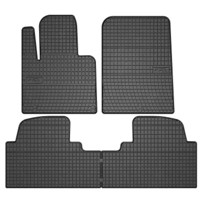 Bild av FROGUM 546047 Ensemble de tapis sol Caoutchouc avant et arrière 4 noir Sur mesure HYUNDAI: SANTA FE 3