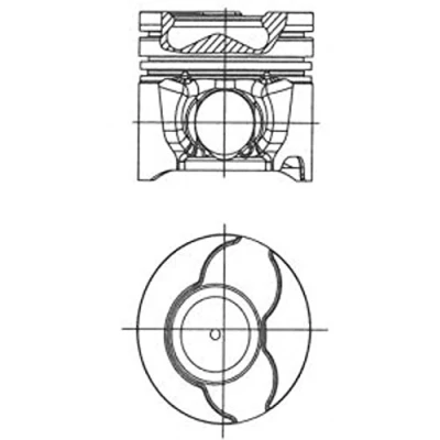 Bild av NÜRAL 87 135300 00 Piston 73,7 avec porte segment, pour bielle trapézoïdale PEUGEOT: 207 3/5 portes, 206 206+ portes