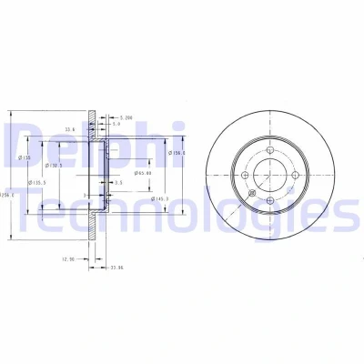 Bild av Bromsskiva DELPHI BG2454