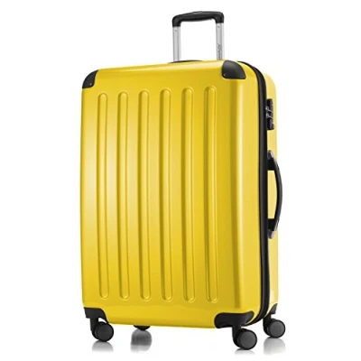 Bild av HAUPTSTADTKOFFER Alex Resväska med hårt skal, vagn, styvt bagage, reseset, TSA, 4 dubbla hjul, gUL, 75 cm,