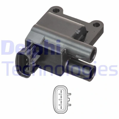 Bild av DELPHI GN10981 12B1 Bobine d&#039;allumage 4 12 TOYOTA: Corolla VIII Liftback, Compact