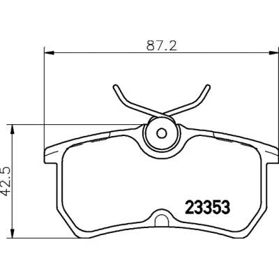 Bild av HELLA 8DB 355 018 411 Jeu de plaquettes frein non préparé pour indicateur d&#039;usure avec vis d&#039;étrier FORD: FIESTA 6, Focus Mk1 3/5 portes
