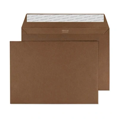 Bild av Blake Creative Colour C5 162 x 229 mm 120 gsm plånboksfodral kuvert (45323) mjölkchoklad förpackning med 25