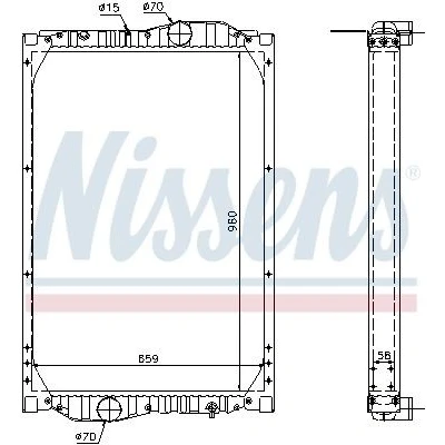 Bild av Kylare, motorkylning NISSENS 69604A