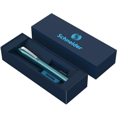 Bild av Schneider Ceod Shiny kulspetspenna, presentset i kartongfodral (inklusive standardbläckpatroner, för höger och vänsterhänta) teal