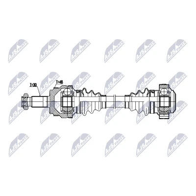 Bild av NTY NPW BM 205 Drivaxel Bakaxel höger 684mm Manuell, Automat BMW: X3 (E83) xDrive 20 d, xDrive30d 3.0, 2.5 i, 3.0 2.0 sd, i