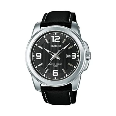 Bild av Casio Herren Analog Quarz mit Leder Armbanduhr MTP1314PL8A