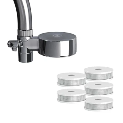 Bild av Tappwater EcoPro Compact minsta kranvattenfilter på marknaden, filtrerar mer än 100 ämnen 5 stegs filtreringssystem med nanoteknik (förkromad, 6 påfyllningar ingår).