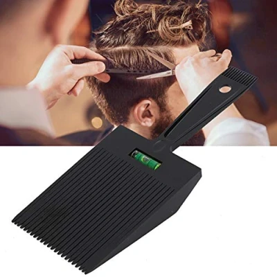 Bild av Flattopper Kam, Platt topp guide kam hårklippning klippare barberare butik frisyrverktyg (svart)