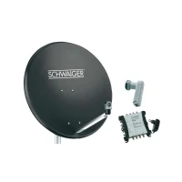 Bild av Schwaiger SAT system utan mottagare antracit Antal abonnenter: 8 (SPI9961SET6)