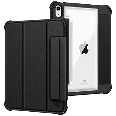 Bild av Fintie Hybrid Rugged Armor fodral för iPad 10. Generation 2022 10,9 tum med pennhållare militär falltestad tung plikt skyddsfodral skydd 10:e generationen, svart