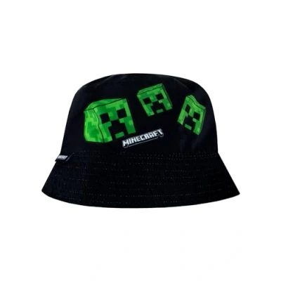 Bild av Minecraft Hatt Vändbar Bucket Hat för Pojkar Gaming Officiell Gamer Merchandise Svart One Size