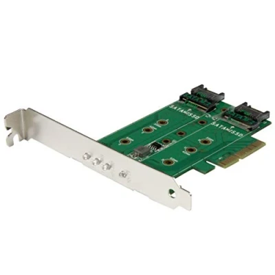 Bild av StarTech.com 3 port M.2 SSD (NGFF) adapterkort 1 st. PCIe (NVMe) M.2, 2 x SATA III 3.0 PCI Express NGFF kort