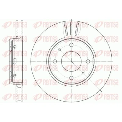 Bild av REMSA 6585.10 Disque de frein Essieu avant 281, 281 24 4 ventilé VOLVO: V40 Break, S40 I, MITSUBISHI: Carisma 5 portes, Berline