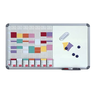 Bild av Nobo combo board: whiteboard card planner 24 slots x 8 columns
