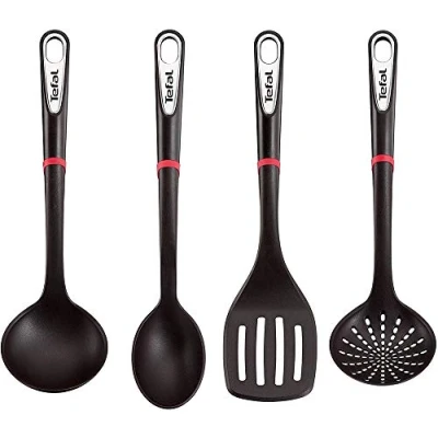Bild av Tefal Kökshjälp 4 Delar Spatel Set K206S414 Svart Soppslev, Grönsakssked, Sked,