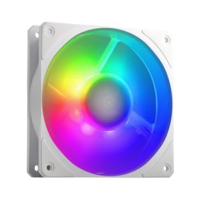 Bild av Cooler Master Mobius 120P ARGB Chassifläkt White Edition Ringbladsdesign, 2400 RPM (4 Pin PWM), Loop Dynamic Bearing System (max. 75.2 CFM, 3.63 mmH2O, 30 dBA)