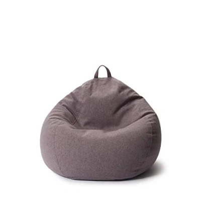 Bild av Lumaland sittsäck Comfort Line inomhus beanbag 70 x 80 50 cm med mer än 1 miljon justerbara EPS pärlor mjuk och bekväm golvkudde fåtölj för barn vuxna 120 l volym [mörkgrå