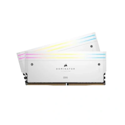 Bild av CORSAIR DOMINATOR TITANIUM RGB DDR5 RAM 96GB (2x48GB) 6400MHz CL32 Intel XMP Kompatibelt Datorminne iCUE Vit (CMP96GX5M2B6400C32W)
