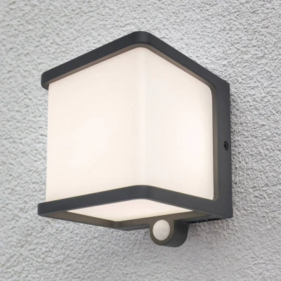 Bild av LUTEC LED solcellsvägglampa Doblo med rörelsesensor