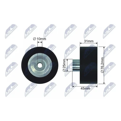 Bild av Spännrulle, kilrem/drivrem, ford transit buss, flak/chassi, 1372770, 6C1Q6C344AB, 6C1Q 6C344 AB