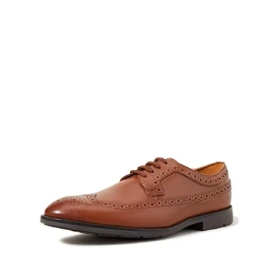 Bild av Clarks Ronnie Limit Brogues för män, brunt brittiskt läder, 43 EU