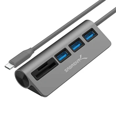 Bild av Sabrent 3 port USB 3.0 Hub med SD/Micro SD kortläsare(HB U3CR)