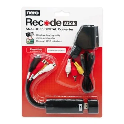 Bild av Digitalisera Nero videoband och förbättra videokvaliteten med AI (Nero Recode Stick inkl. Scart adapter)
