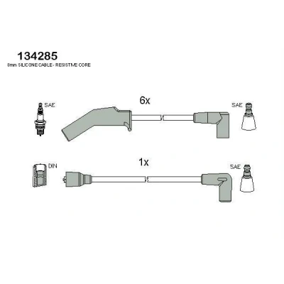 Bild av HITACHI 134285 Jeu De Fils d&#039;Allumage KIA: Rio I Berline, Break
