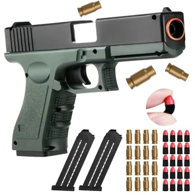 Bild av Leksakspistol, EVA Skum leksak Blaster med magasin Shell Ejector leksakspistol Softball Dart Skjutspel för barn 7 8 9 10+ år (A1)