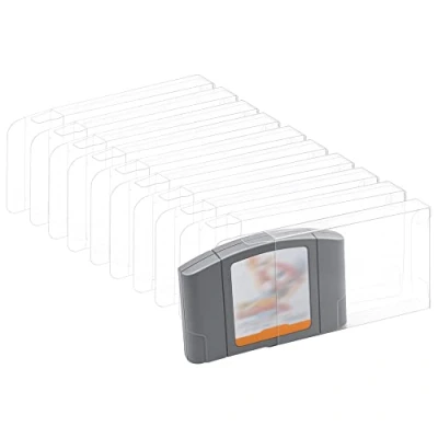 Bild av Mcbazel LOT 10 Clear Case Sleeve Protector for Nintendo N64 Games Cartridge (Set of 10)